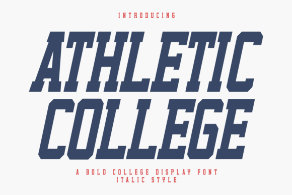 Athletic College Italic: Bold Varsity Display Font