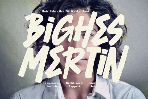 Bighes Mertin: The Gritty Street Font for Bold Design