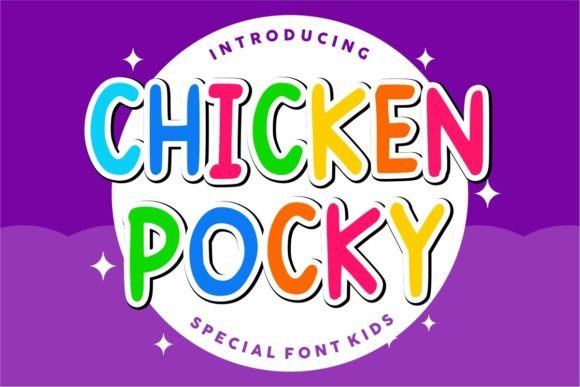 Chicken Pocky is a vibrant display font that instantly injects personality into any creative project.