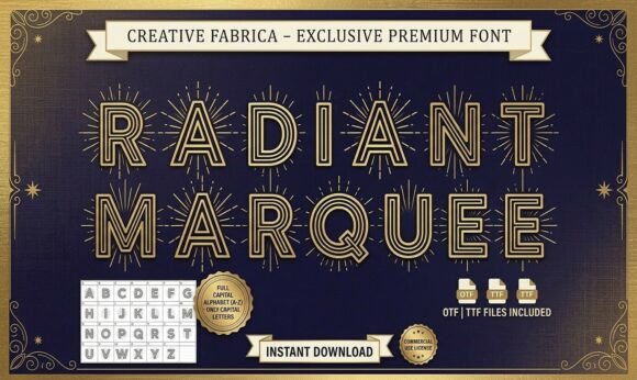 Radiant Marquee: A Font of Timeless Glamour