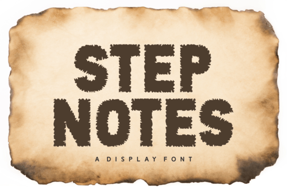 Step Notes: A Playful Display Font for Bold Designs